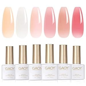 GAOY Milky & Jelly Nude Gel Polish Set - 6 Sheer Colors